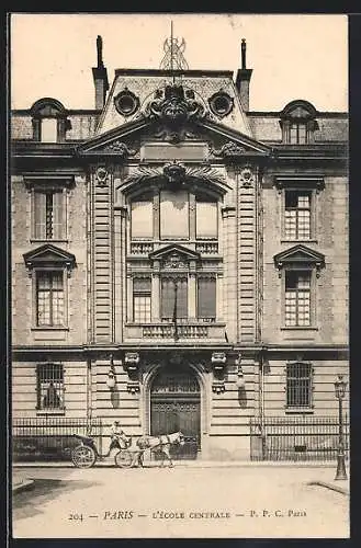 AK Paris, L`Ecole Centrale, Kutsche