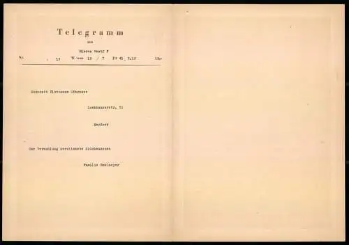 Telegramm Deutsche Reichspost, 1941, farbenfrohe Illustrationen mit Elfen und Feen, Hochzeitsglückwünsche