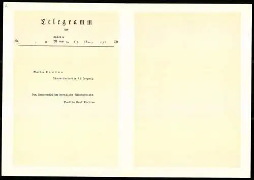 Telegramm Deutsche Reichspost, 1940, mit fantasievollen Märchenillustrationen und Glückwünschen zur Neuvermählung