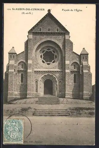 AK St-Aubin-du-Cormier, Facade de l`Église