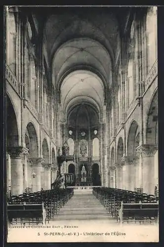 AK St-Pern /I.-et-V., L`intérieur de l`Église