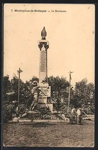 AK Montauban-de-Bretagne, Le Monument