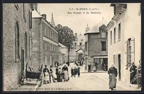 AK St-Méen /I.-et-V., Rue St-Jean et du Séminaire