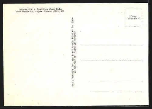 AK Rieden /Eifel, Riedener Mühle, Ortsansicht aus der Vogelschau