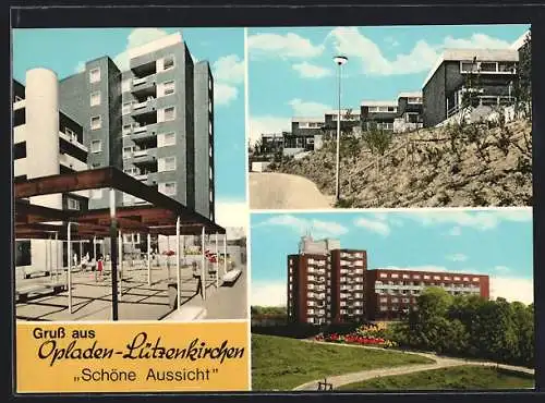 AK Opladen-Lützenkirchen, Schöne Aussicht, Wohnhäuser und Grünanlagen