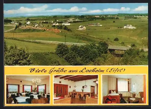 AK Losheim / Eifel, Panorama, Hotel-Pension Balter, Inneres