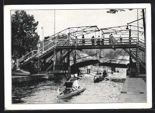 AK Woltersdorf /Schleuse, Schleuse mit Schleusenbrücke