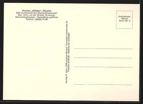 AK Kurtenbach bei Marienberghausen, Pension Stöcker Ponyhof