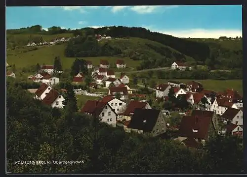 AK Homburg-Bröl, Ortsansicht aus der Vogelschau