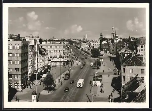 AK Hamburg-St. Pauli, Reeperbahn aus der Vogelschau, 1950