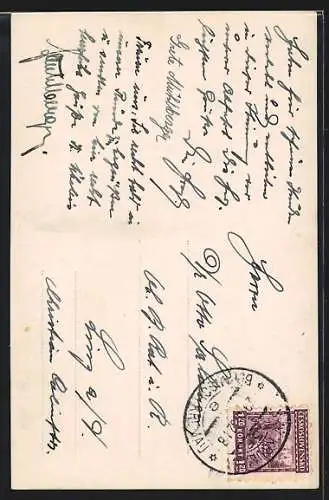 AK Krumau, Ortsansicht mit dem Schloss