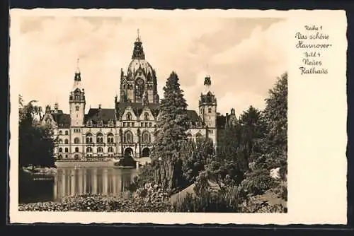 AK Hannover, Neues Rathaus, Serie Das schöne Hannover, Bild 4