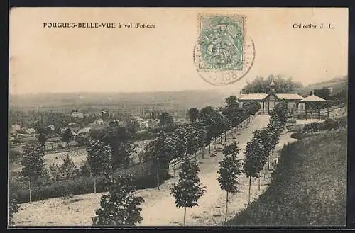 AK Pougues-Belle-Vue, a vol d`oiseau