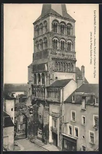 AK La Charite /Nievre, Ancien Portail et Clocher de l`Eglise