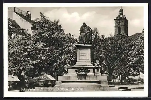 AK Schweinfurt a. M., Friedrich Rückert-Denkmal