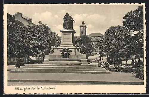 AK Schweinfurt, Rückert-Denkmal