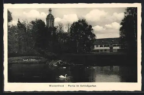 AK Wiesentheid, Partie im Schlossgarten