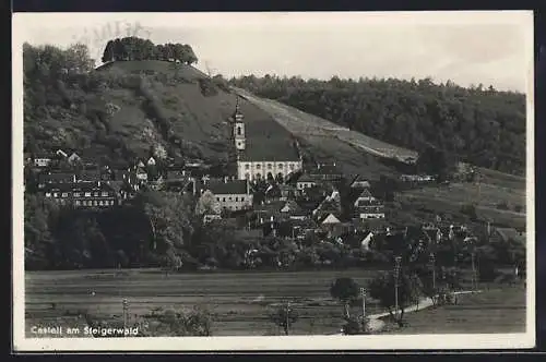 AK Castell am Steigerwald, Ortsansicht mit Kirche