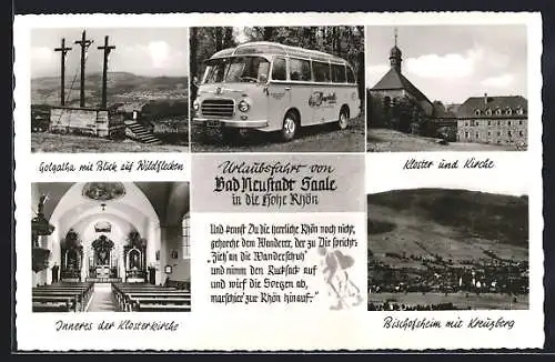 AK Bischofsheim, Urlaubsfahrt von Bad Neustadt a/Saale in die Hohe Rhön, Käsbohrer-Bus