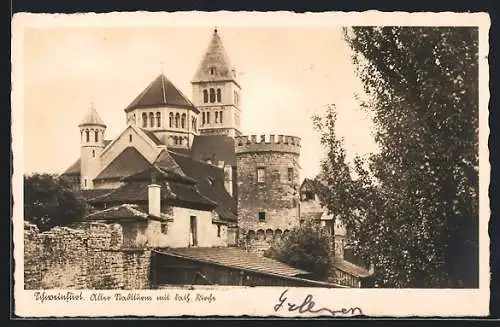 AK Schweinfurt, Alter Stadtturm mit kath. Kirche