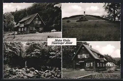 AK Nordheim /Rhön, Grosser Kessel, Thüringer Hütte, Rother Kuppe