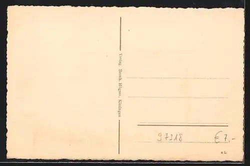 AK Kitzingen am Main, Uferpartie mit Kirche