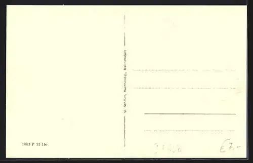 AK Mellrichstadt, Teilansicht mit Bäumen