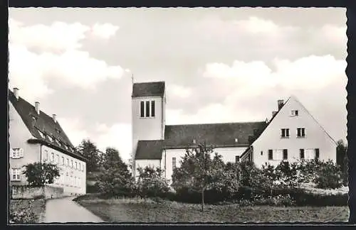 AK Mellrichstadt /Ufr., Blick zur Evangelischen Kirche