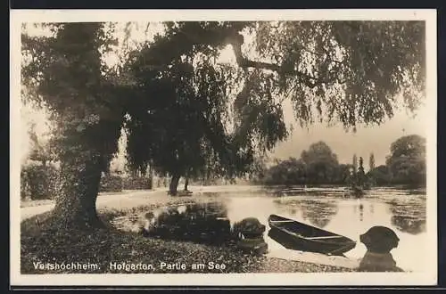 AK Veitshöchheim, Hofgarten, Partie am See