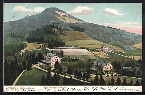 AK Königswinter, Oelberg im Siebengebirge mit Hotel Margaretenhof und Sophienhof