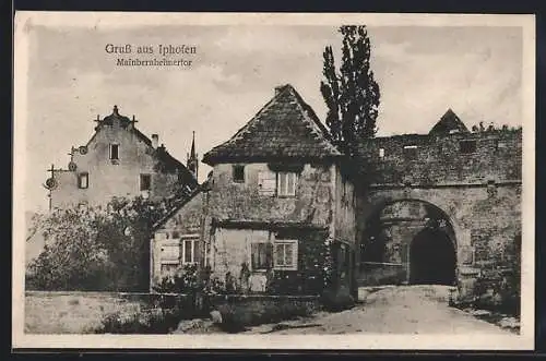 AK Iphofen, Mainbernheimertor, Ortspartie