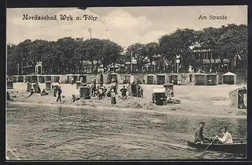 AK Wyk a. Föhr, Badegäste am Strand