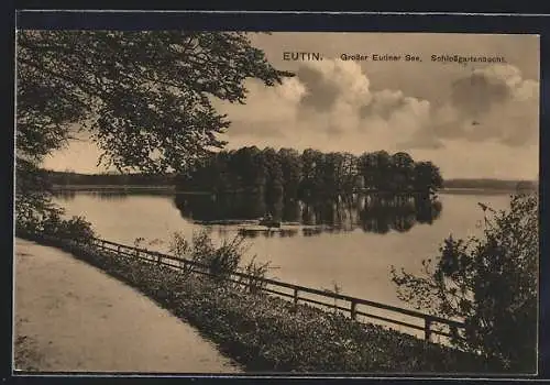 AK Eutin, Grosser Eutiner See und Schlossgartenbucht