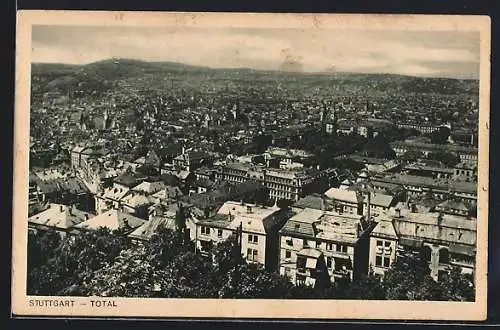 AK Stuttgart, Blick über die Dächer