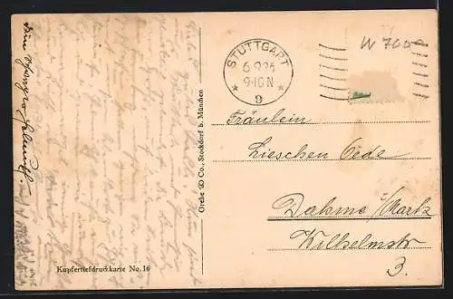 AK Stuttgart, Blick über die Dächer