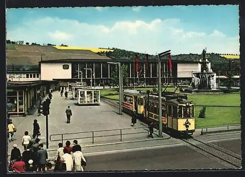 AK Würzburg, Hauptbahnhof, Strassenbahn