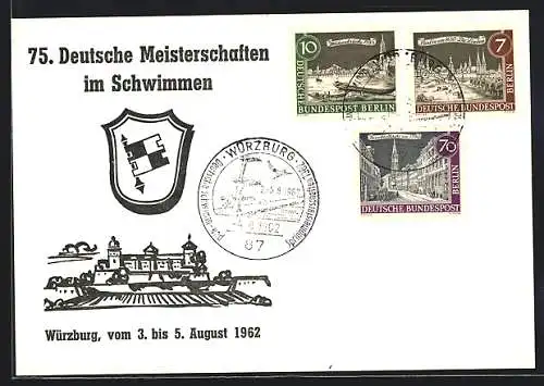 AK Würzburg, 75. Deutsche Meisterschaften im Schwimmen 1962, Wappen und Festung