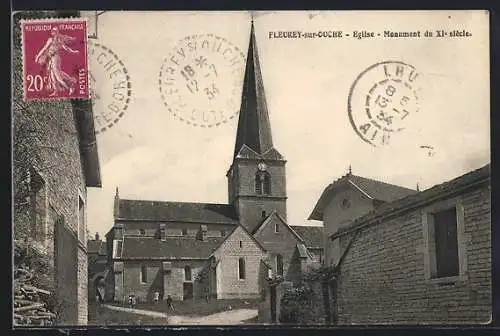 AK Fleurey-sur-Ouche, Église, Monument du XIe siècle