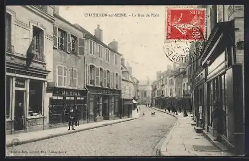 AK Chatillon-sur-Seine, La Rue de l’Isle