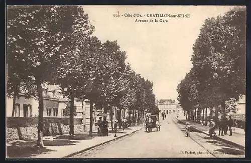 AK Chatillon-sur-Seine, Avenue de la Gare