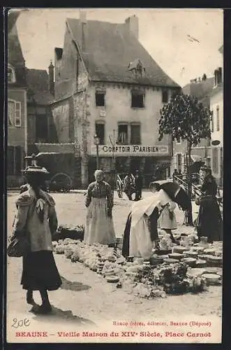 AK Beaune, Vieille Maison du XIVe Siècle, Place Carnot