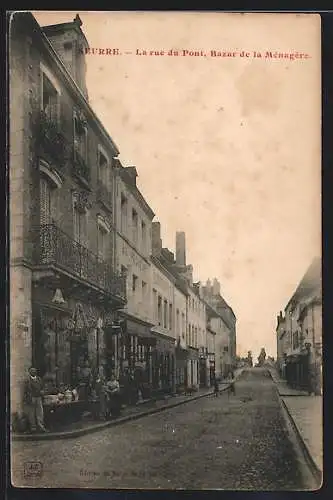 AK Seurre, la rue du Pont, Bazar de la Ménagère