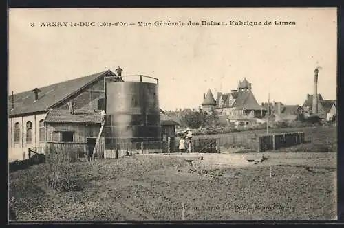 AK Arnay-le-Duc, Vue Generale des Usines, Fabrique de Limes