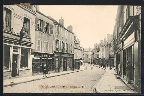 AK Chatillon-sur-Seine, La Rue de l`Isle