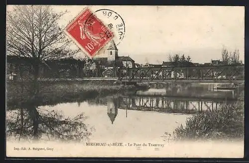 AK Mirebeau-sur-Bèze, Le Pont du Tramway