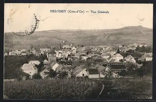 AK Meloisey, Vue Générale du village avec collines en arrière-plan