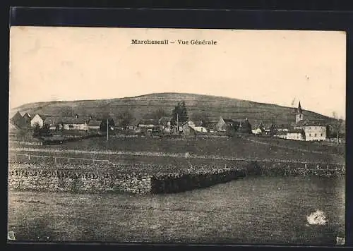 AK Marcheseuil, Vue Générale avec paysage de village et champ