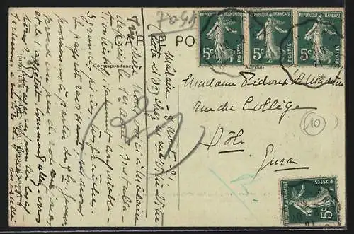 AK Malain, Château de Malain avec bâtiments en contrebas