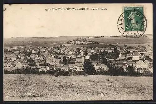 AK Recey-sur-Ource, Vue générale du village avec paysage environnant