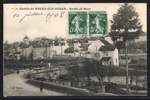 AK Recey-sur-Ource, Route de Bure